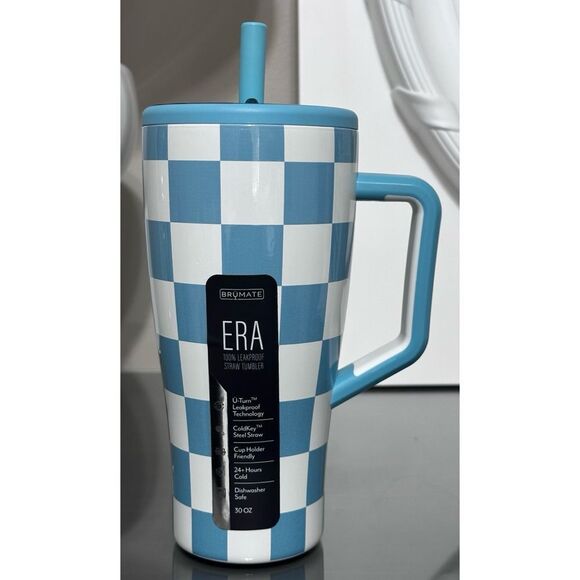 LIMITED EDITION BRUMATE X CARIBOU COFFEE EXCLUSIVE 30oz Era, CARIBLUE CHECKER - Picture 3 of 5